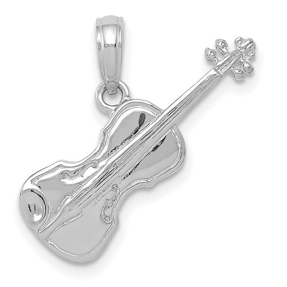 Lex & Lu Sterling Silver Antiqued Viola Charm 